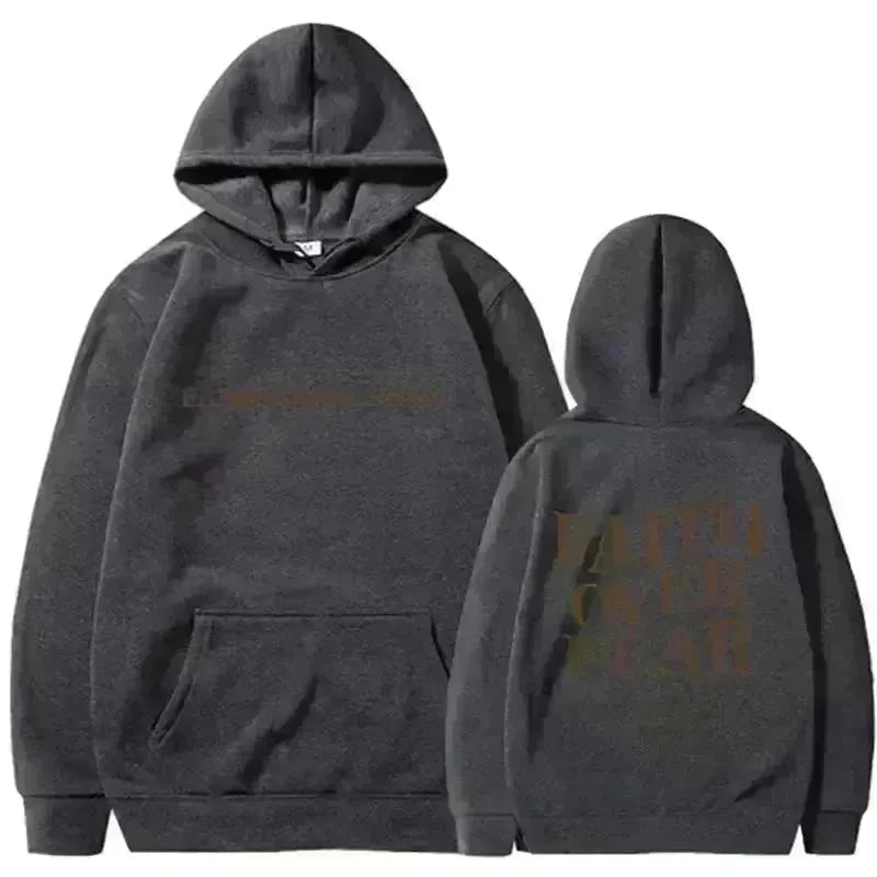 New Hoodie Faith Fear Men's And Women's Printed Sweatshirt - EX-STOCK CANADA