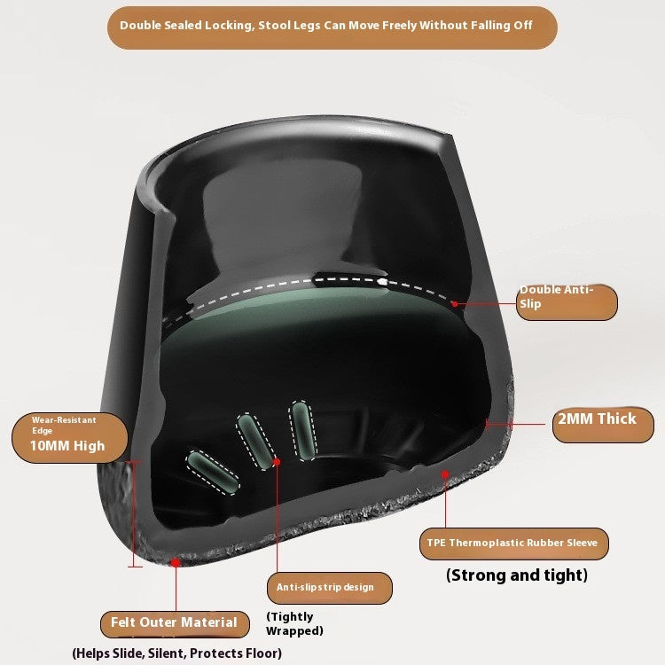 Quiet And Wear-resistant Non-slip Stool Booties Rubber Protective Sleeve EX-STOCK Canada 