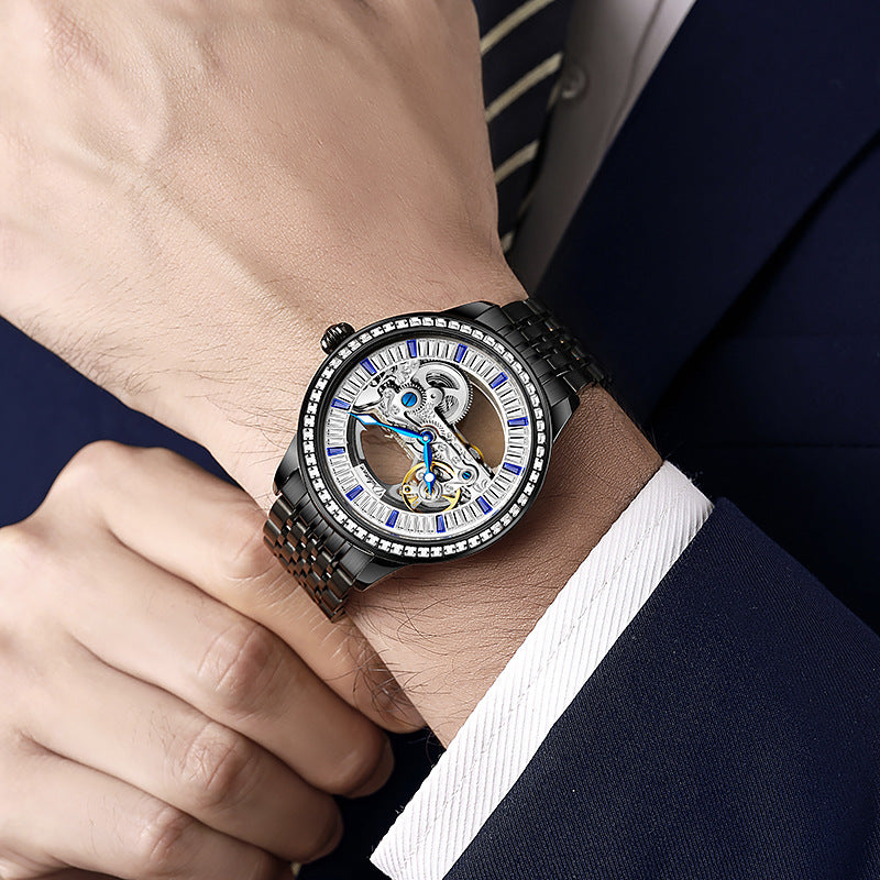 Luxury Zircon Fashion Waterproof Mechanical Watch | EX-STOCK Canada 