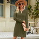 Autumn Winter Slim fit Twisted Split Mini Knitted Wool Sweater Dress - EX-STOCK Canada