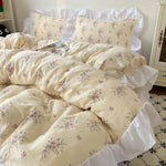 Four-piece Bed Set Washed Cotton Duvet Cover Sheets EX-STOCK Canada 