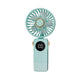 Handheld Fan Digital Display Hanging Neck Folding Charging - EX-STOCK Canada