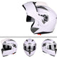Modular Flip-Up Motorcycle Helmet — Dual Visor, ABS Shell, 4 Colours (M–XXL) white 