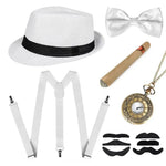 Party Men's Top Hat Pipe Pocket Watch Strap Tie Fake Cigar Set - EX-STOCK Canada