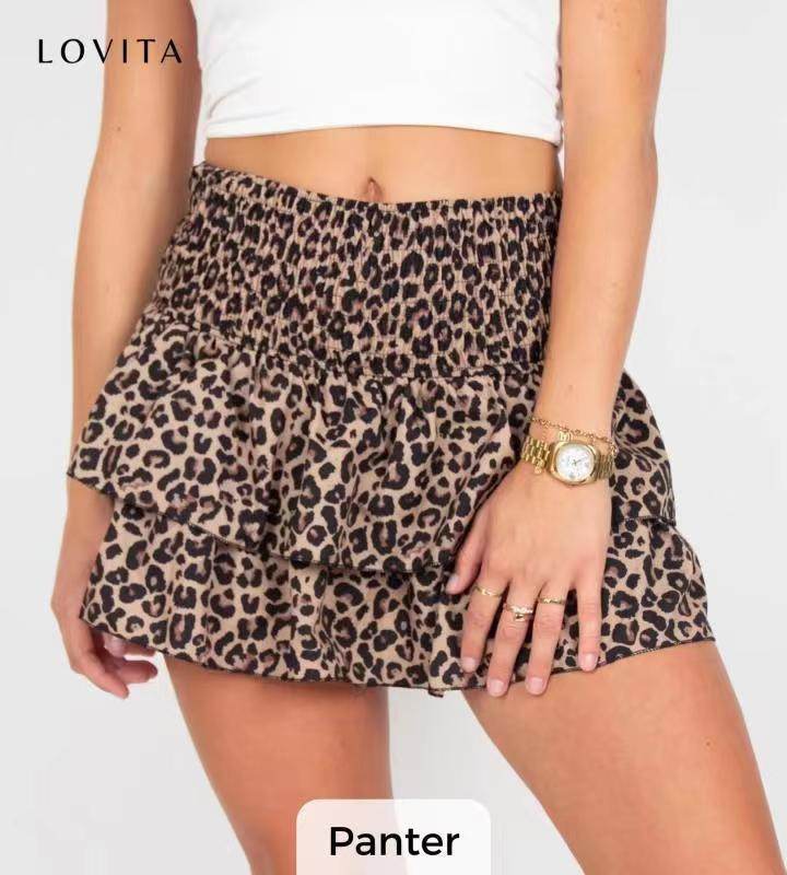 Leisure Versatile Lotus Leaf Women's Mini layered Skirt - EX-STOCK Canada