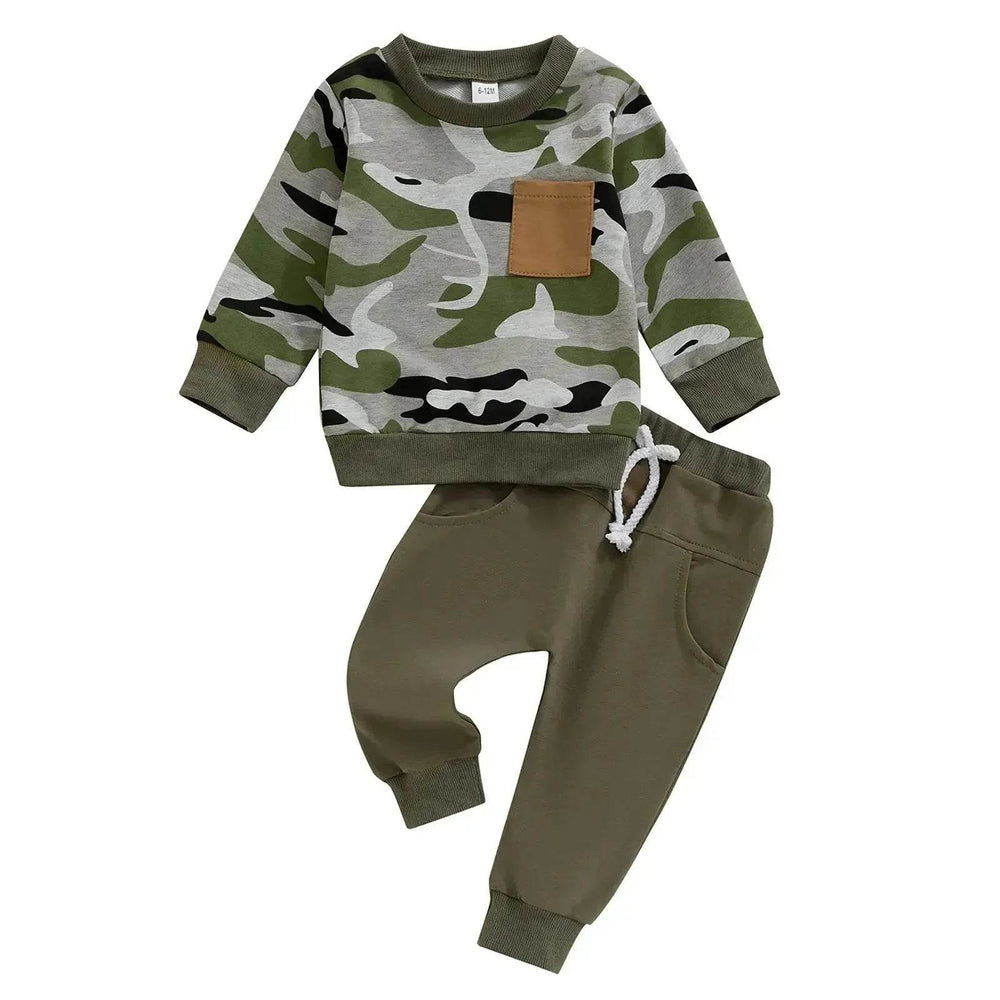 Children's Autumn And Winter Camouflage Suit Unisex Two piece for kids - EX-STOCK Canada