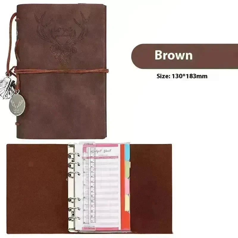Notebook A6 Leather Loose-leaf Tally Book Note Pad  Memo Note Book - EX-STOCK CANADA
