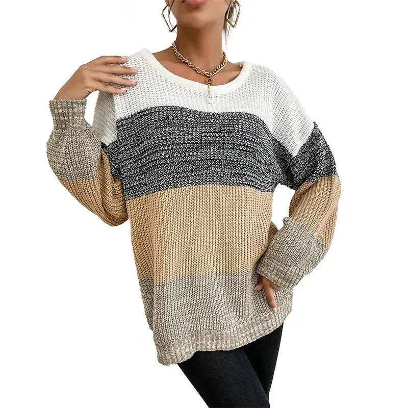Winter Jacquard Knitted Pullover Sweater Tops for Women - EX-STOCK Canada