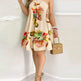 Printed Dress Summer Off-Shoulder Hanging Neck Sleeveless Sexy Dresses Women - EX-STOCK Canada