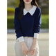 Lapels Bottoming Sweater blouse top For Women - EX-STOCK Canada