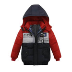 Small Medium-Sized Boys Cotton-Padded Fur Hoodie Winter Jackets for kids - EX-STOCK Canada