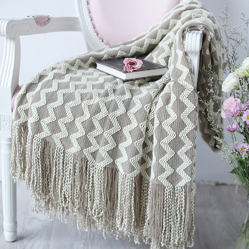 Knitted Wool Blanket Cashmere Blanket EX-STOCK Canada 