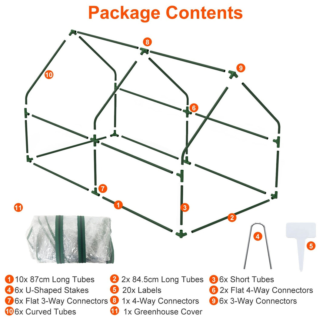 1Pc Portable Mini Greenhouse 70.86x33.46x37.4in With Roll-Up Zipper Doors Waterproof UV-Resistant PVC Cover Hot House For Indoor Outdoor Garden Patio Yard EX-STOCK