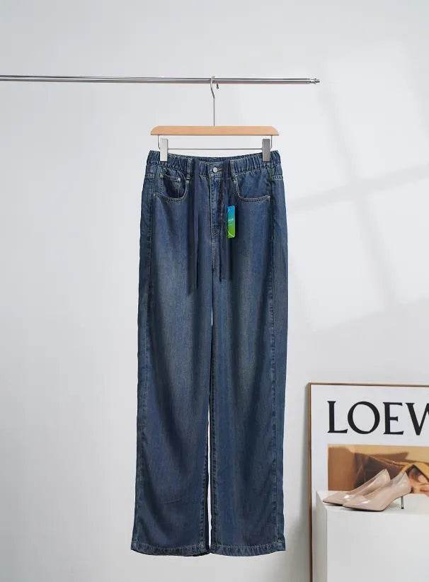 High Waist Elastic Baggy Jeans Pant For Women - EX-STOCK Canada