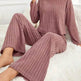 Round Neck Loose Trousers Suit Homewear - EX-STOCK Canada