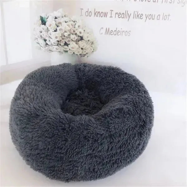 Round Long Hairy Autumn And Winter Nest Pad Cat Mattress - EX-STOCK CANADA