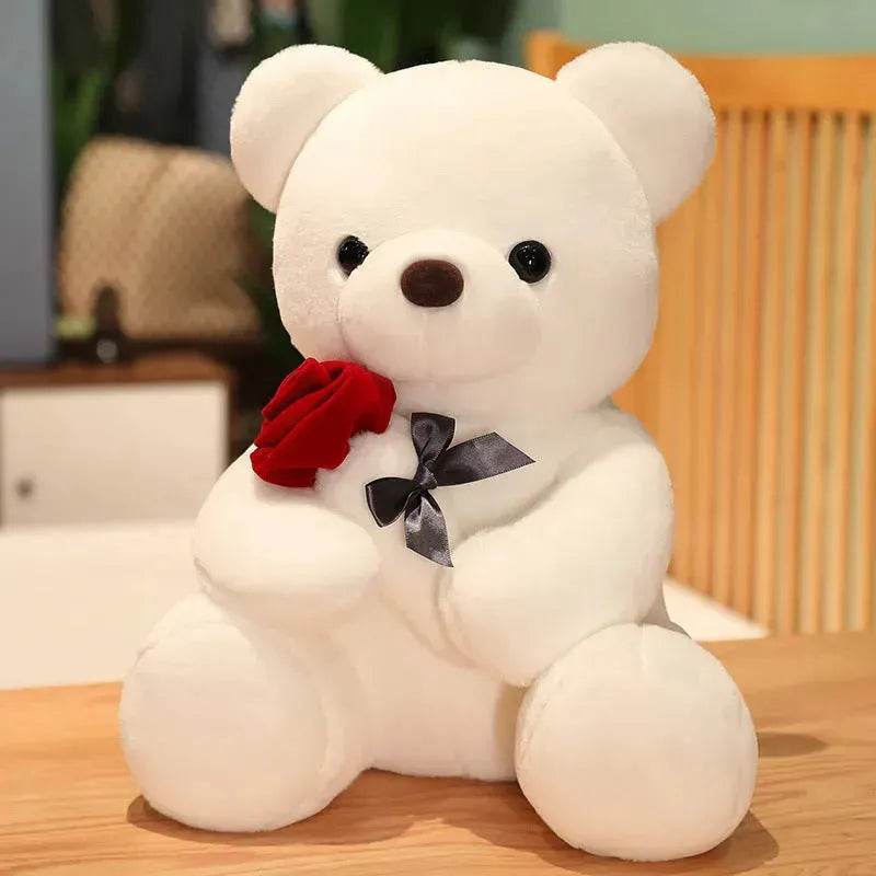 New Lovely Hug Roses Teddy Bear Stuffed Soft Animal Dolls Nice Birthday Gift Girlfriend Valentine's Day - EX-STOCK Canada