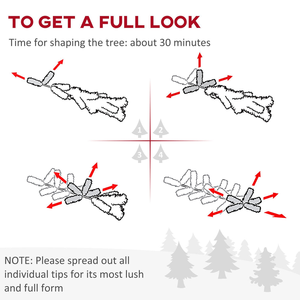 6 Pencil Christmas Tree, Slim Artificial Xmas Tree With Realistic Branches, Sturdy Metal Stand, Black EX-STOCK Canada 