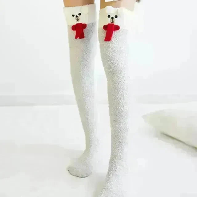 Christmas Long Socks Winter Women Striped Stockings New - EX-STOCK CANADA