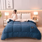 New Thick Lambskin Winter Duvet Insert Double-sided Velvet Lambswool Warm Quilt EX-STOCK Canada 