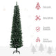 6FT Artificial Snow Dipped Christmas Tree Xmas Pencil Tree Holiday Home Indoor Decoration With Foldable Black Stand, Green EX-STOCK Canada 