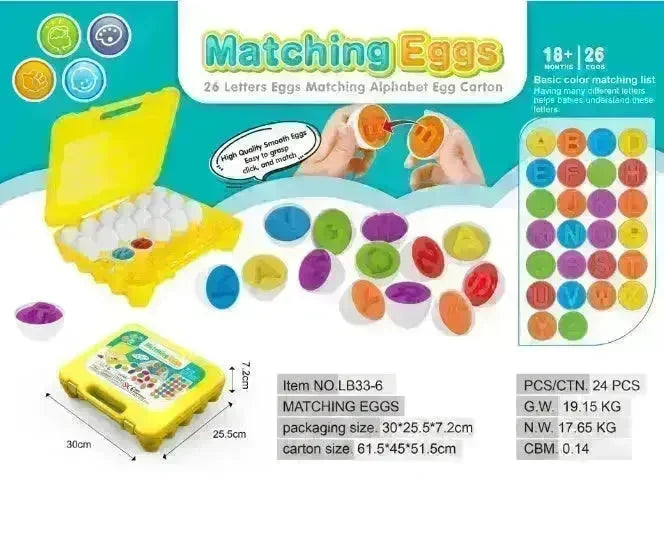 Baby Learning Educational Toy Smart Egg Toy Games Shape Matching Sorters Toys Montessori Eggs Toys For Kids Children - EX-STOCK CANADA