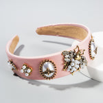 Fashion Inlaid Rhinestone pearl Headband dress headpiece