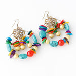 Bohemian style handmade beaded colorful Earrings - EX-STOCK Canada