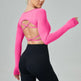 Quick Drying Clothes Outdoor Long Sleeve Cross Beauty Back Workout Clothes Sports Top - EX-STOCK CANADA
