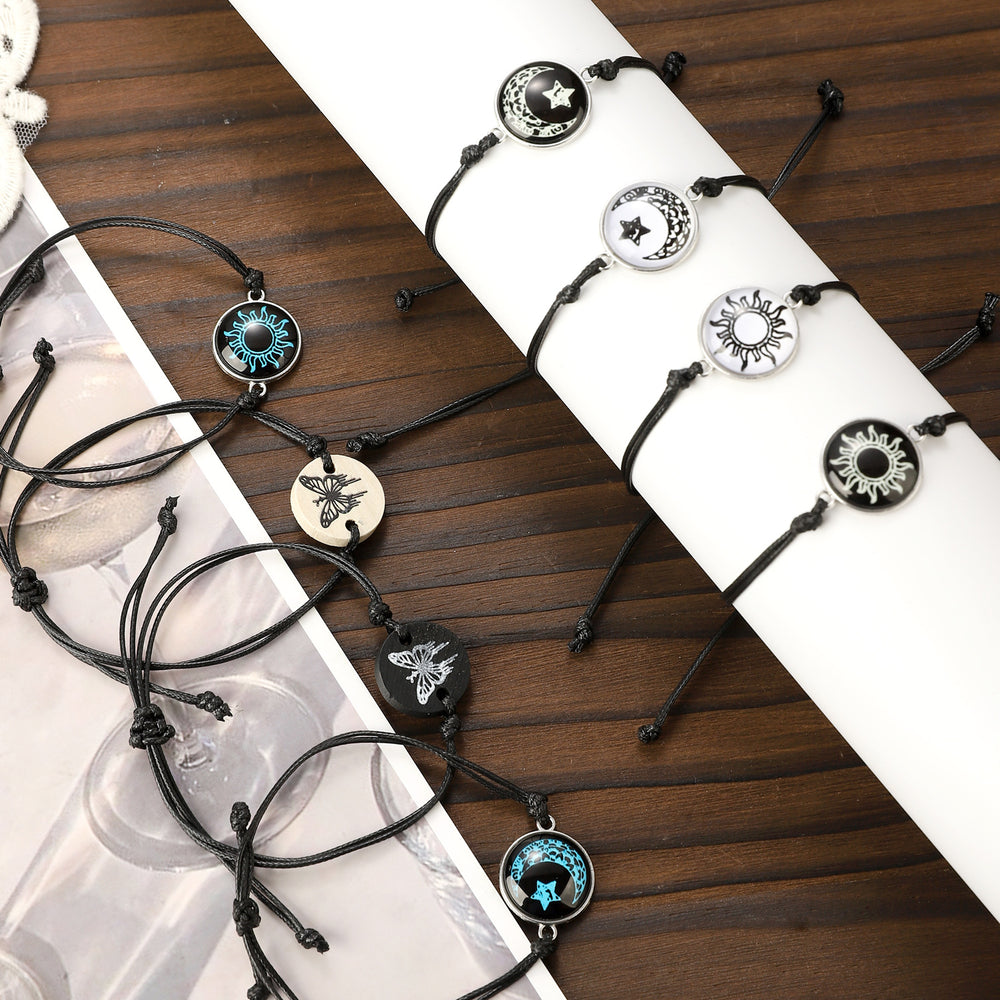 Bracelet à main tissé Sun And Moon Lovers Time Stone - EX-STOCK Canada