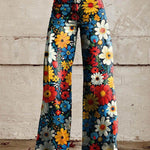 Plus-size Womens Casual Pants Lightweight Denim-look 