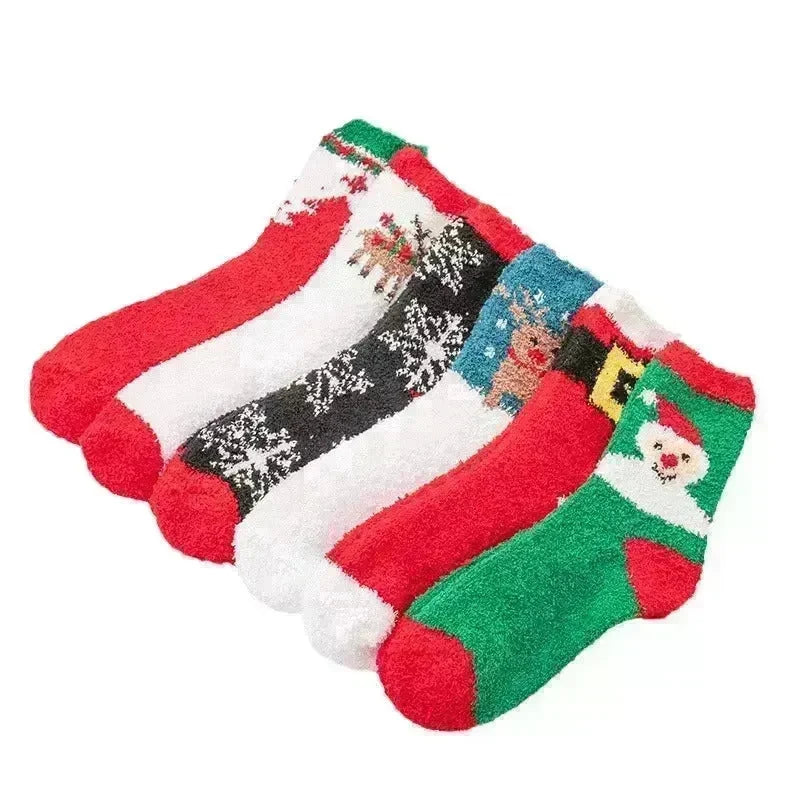 Winter Christmas Stockings Women's Thickened Bow Long Tube Fleece-lined - EX-STOCK CANADA