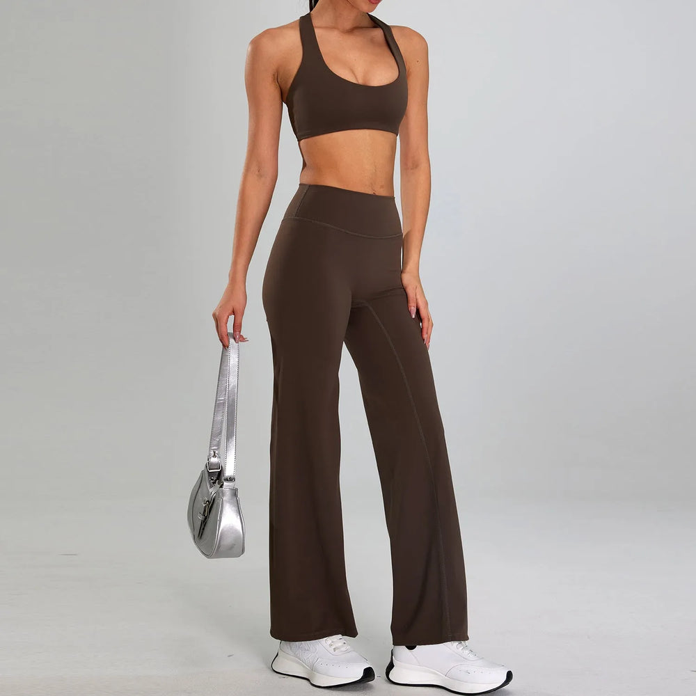 High-intensity Sports Suit Outdoor Running Nude Feel Workout Clothes Slimming High Waist - EX-STOCK CANADA