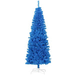 6FT Pencil Christmas Tree, Artificial Christmas Tree With Automatic Open For Home Party, Blue EX-STOCK Canada 