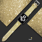 Leather Single Ring Glitter Buckle Couple Watch Strap Suitable for Apple Watch - EX-STOCK Canada