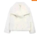 Winter Plush Open front Coat Thick lapel Outwear Faux Fur Coat women - EX-STOCK CANADA