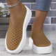 Fashion Hollow Flats Shoes Casual Versatile Thick Sole Slip-on Shallow Sneakers Shoes For Women - EX-STOCK Canada