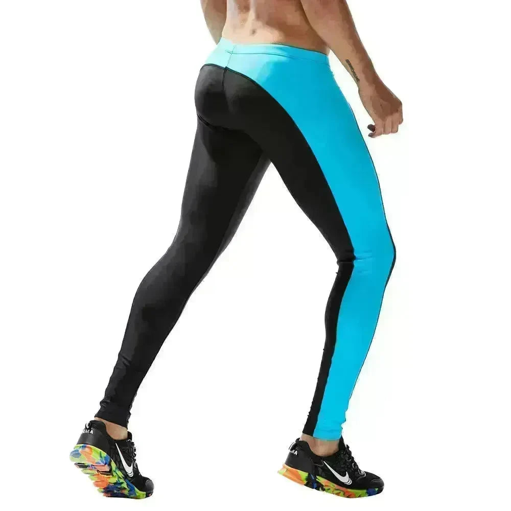 Men's color block Spandex sports yoga pants Long John Pant - EX-STOCK CANADA
