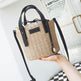 new summer women's bag hand-woven contrast color bucket straw bag cylinder handbag diagonal shoulder beach bag EX-STOCK Canada 