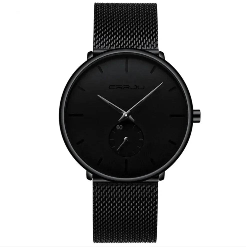 Simple ultra-thin watch round mesh belt watch - EX-STOCK Canada