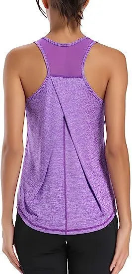 I-shaped Vest Mesh Yoga Sports Running Vest Sleeveless Workout Clothes - EX-STOCK CANADA