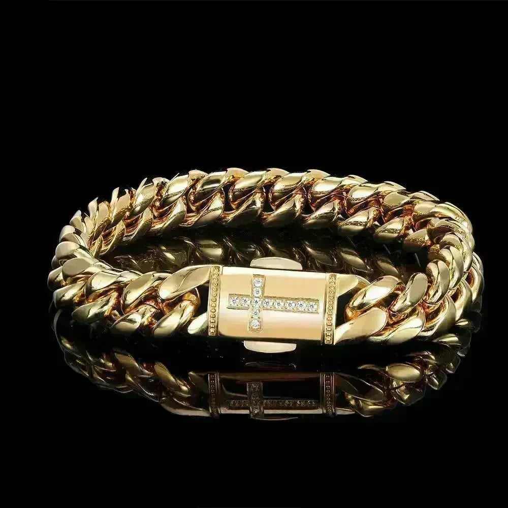 Stainless Steel Cuban Link Chain Personality Bracelet - EX-STOCK CANADA