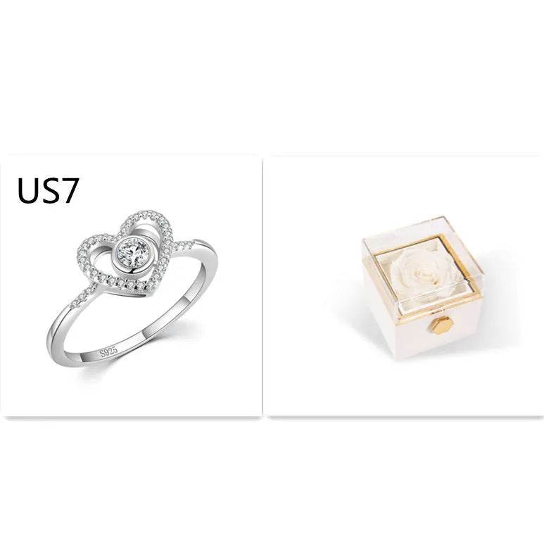 Fashion Acrylic Rotating Valentine Rose Jewelry gift Box - EX-STOCK Canada