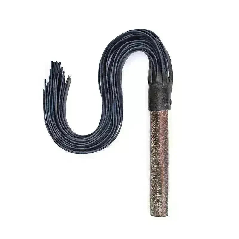 Hot BDSM Spanking Flogger Whip Genuine Leather Archaize Wooden Handle BDSM Spanking Paddles - EX-STOCK CANADA