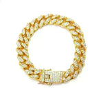 Cuban Bracelet Diamond Cuban Link Chain Hiphop Jewelry - EX-STOCK CANADA