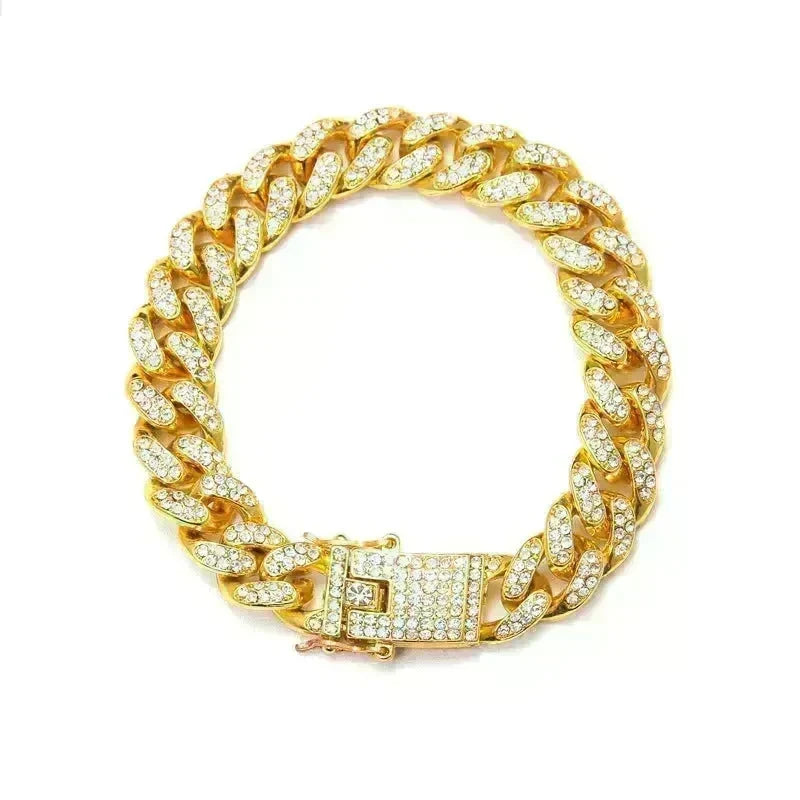 Cuban Bracelet Diamond Cuban Link Chain Hiphop Jewelry - EX-STOCK CANADA
