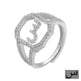 Fashion Micro Inlaid Zircon Arab Letters Ring for women - EX-STOCK CANADA