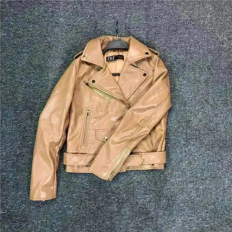 Women Fashion Leather Long sleeve Jacket - EX-STOCK CANADA