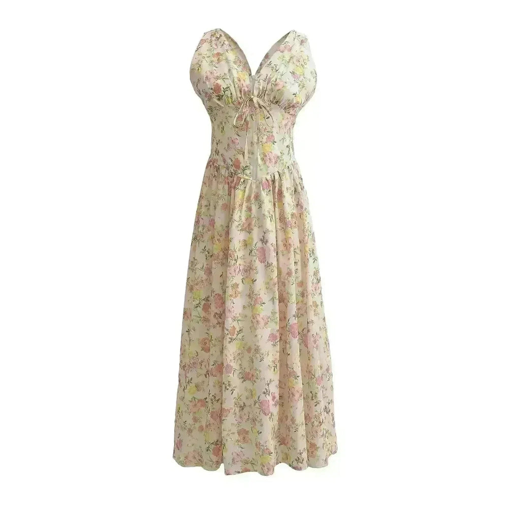 Women's Summer French Seaside Vacation Waist-tight Temperament Midi Skater Dress - EX-STOCK CANADA
