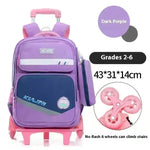 Portable Burden Alleviation Bull Wheel Trolley Schoolbag Bookbag for Boy and Girl - EX-STOCK CANADA